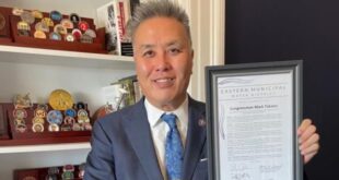 Congressman Takano receives water champion award from Eastern